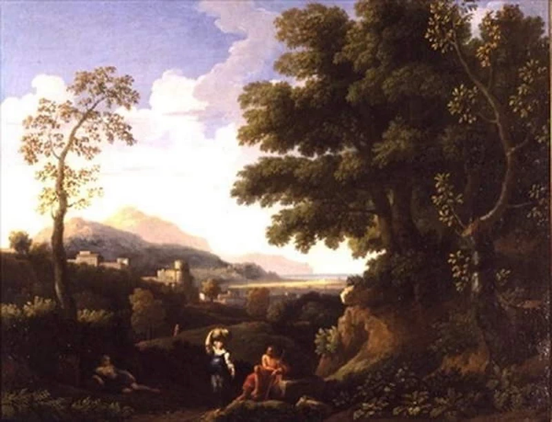 Paesaggio classico con figure - Maidstone Museum and Art Gallery, Kent